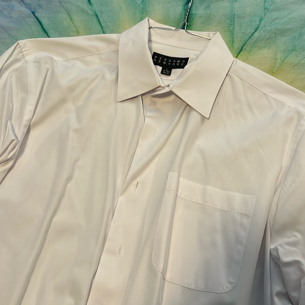 Bergamo NewYork white button down dress shirt
